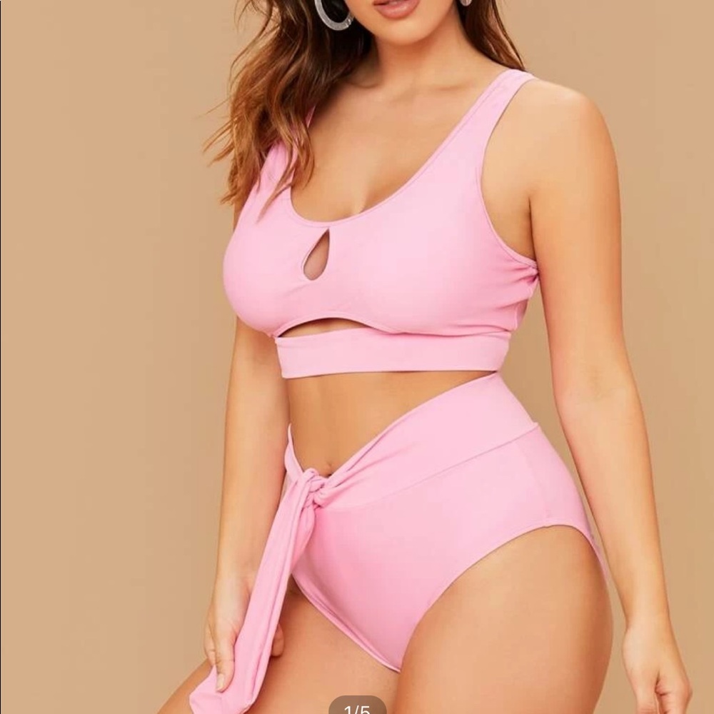 SHEIN plus size high waisted swim suit